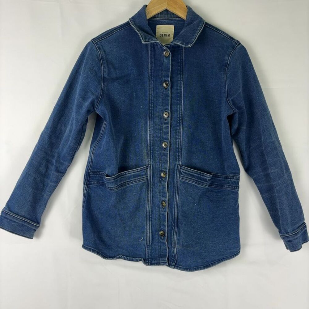 Sezane Blue Denim Jean Jacket - Picture 2 of 6